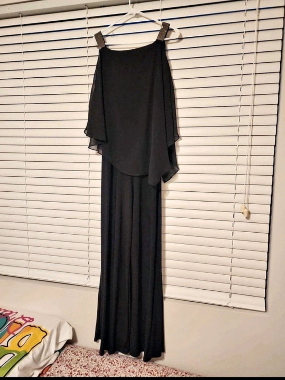 Black Embellished Strap Maxi Dress Like New